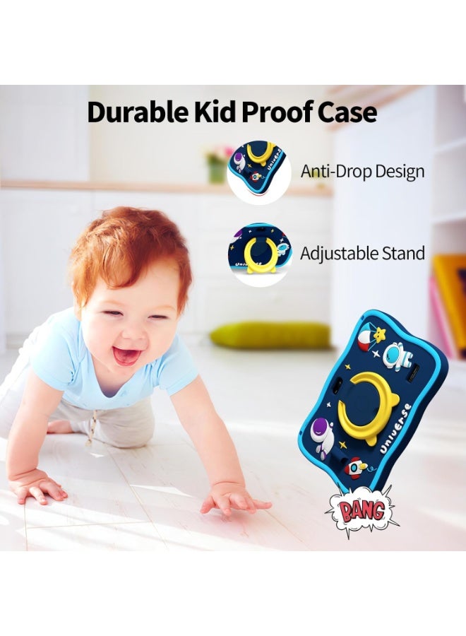 LBMT قرص للأطفال 7 بوصة مع حقيبة مضادة للصدمات، أندرويد 14 وتحكم أبوي، كاميرتان مزدوجتان لأقراص تعليمية للأطفال، أقراص للأطفال 8 جيجابايت + 128 جيجابايت مع معالج رباعي النواة، واي فاي 5، بلوتوث، تعليم، ألعاب، مناسب للأطفال من 2-12 سنة، صديق للأطفال (أزرق) - Image 2